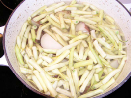 To save cooking time and clean-up, cook potatoes and beans in the same pot.
